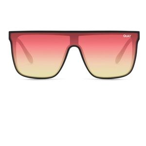 Quay Nightfall Sunglasses in Matte Black/Coral